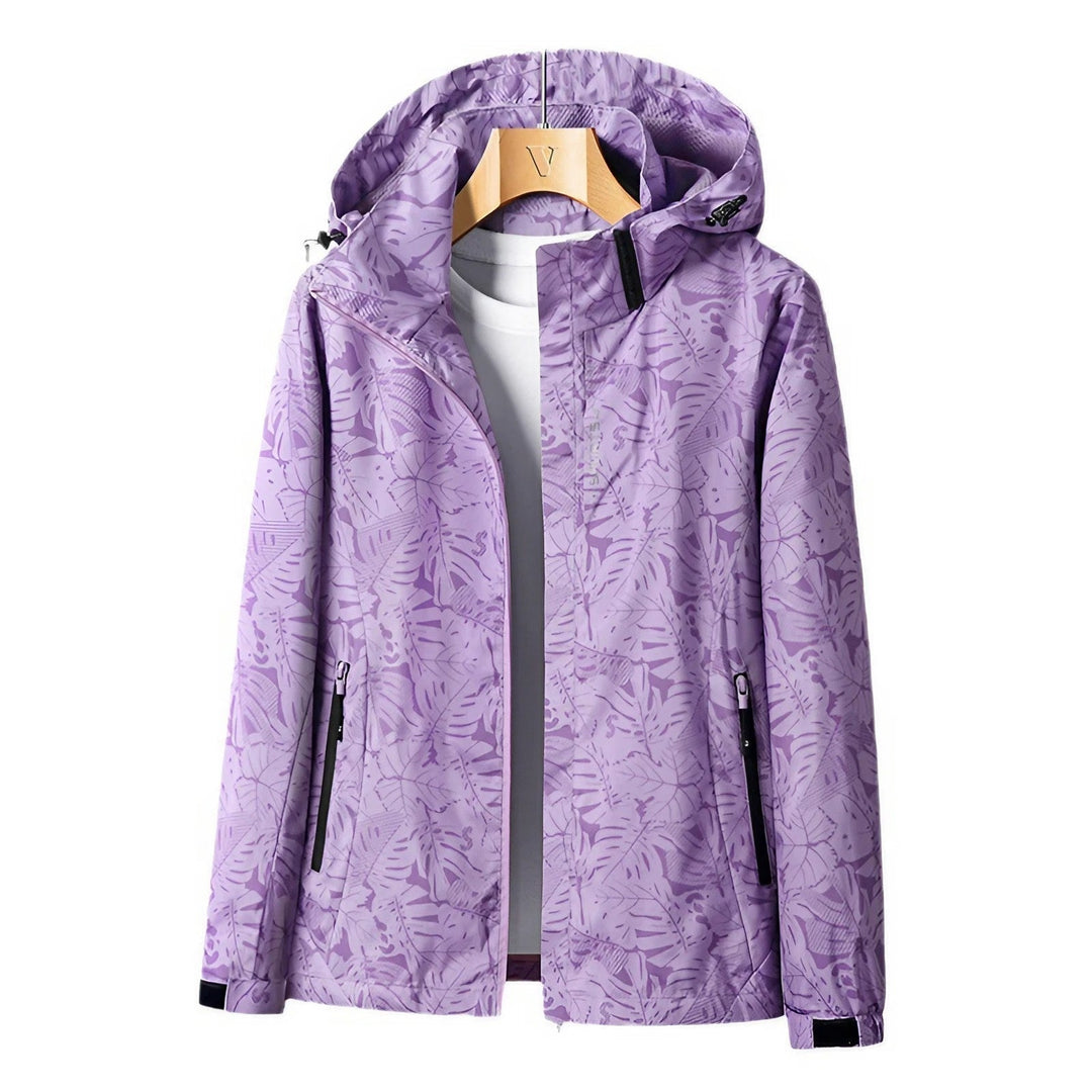 Karin-Lotte | Leichte Übergangsjacke mit Blätterprint