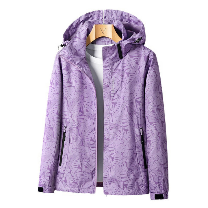 Karin-Lotte | Leichte Übergangsjacke mit Blätterprint