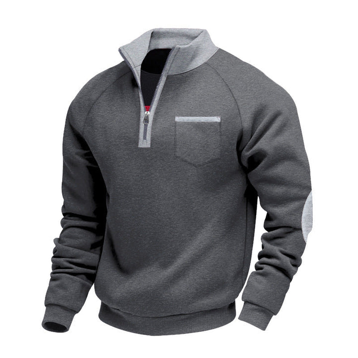 Ortwin | Sportlicher Pullover mit halbem Reißverschluss