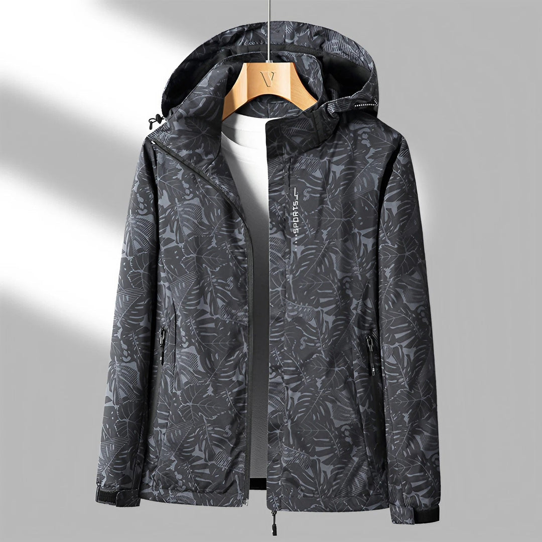 Karin-Lotte | Leichte Übergangsjacke mit Blätterprint