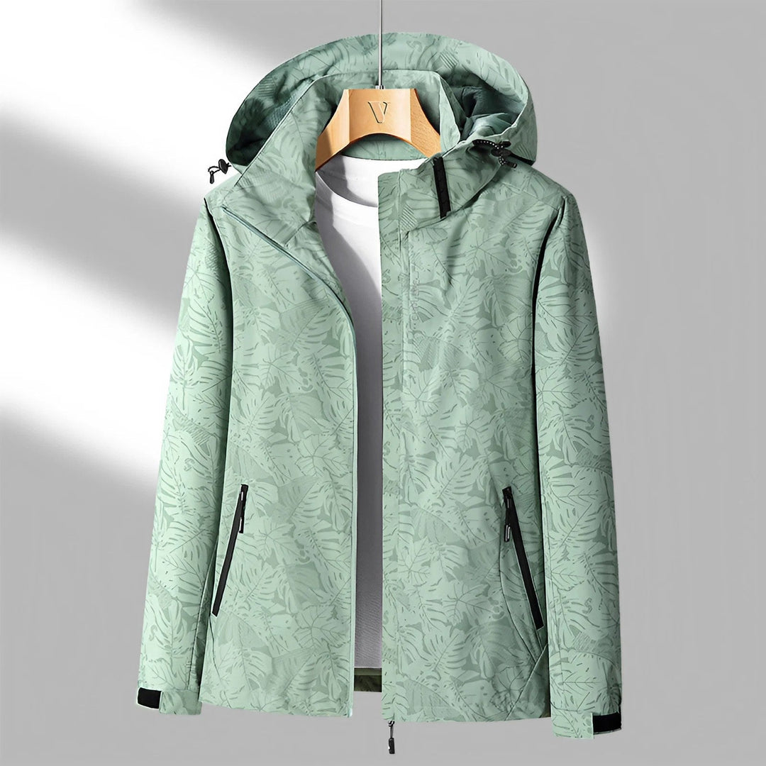 Karin-Lotte | Leichte Übergangsjacke mit Blätterprint
