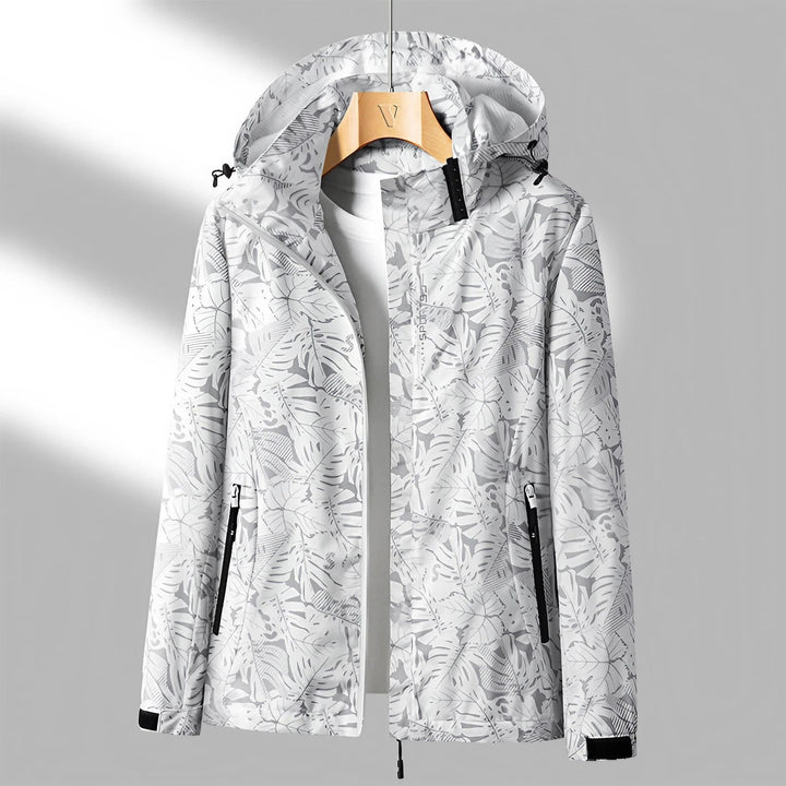 Karin-Lotte | Leichte Übergangsjacke mit Blätterprint