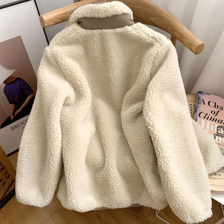 Vreni | Teddyjacke mit Stehkragen und Reißverschluss