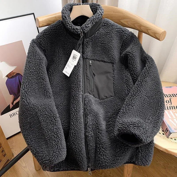 Vreni | Teddyjacke mit Stehkragen und Reißverschluss