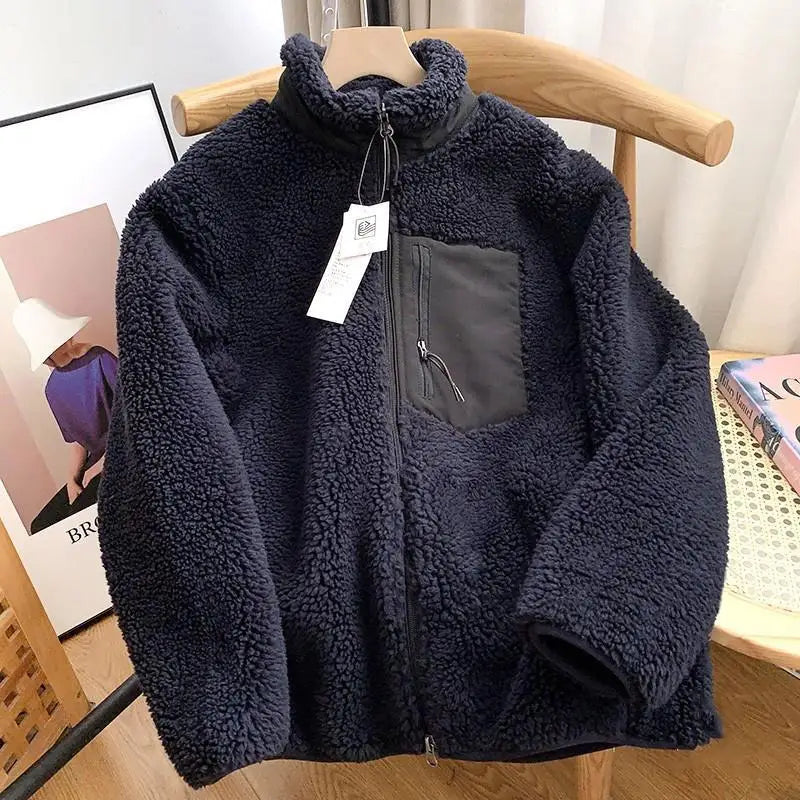 Vreni | Teddyjacke mit Stehkragen und Reißverschluss