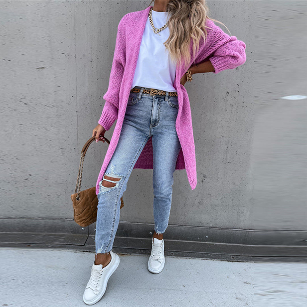 Grete-Gard | Lange Strickjacke mit offener Front