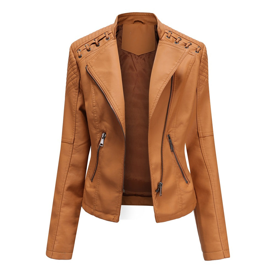 Annalena | Elegante Lederjacke mit Reverskragen