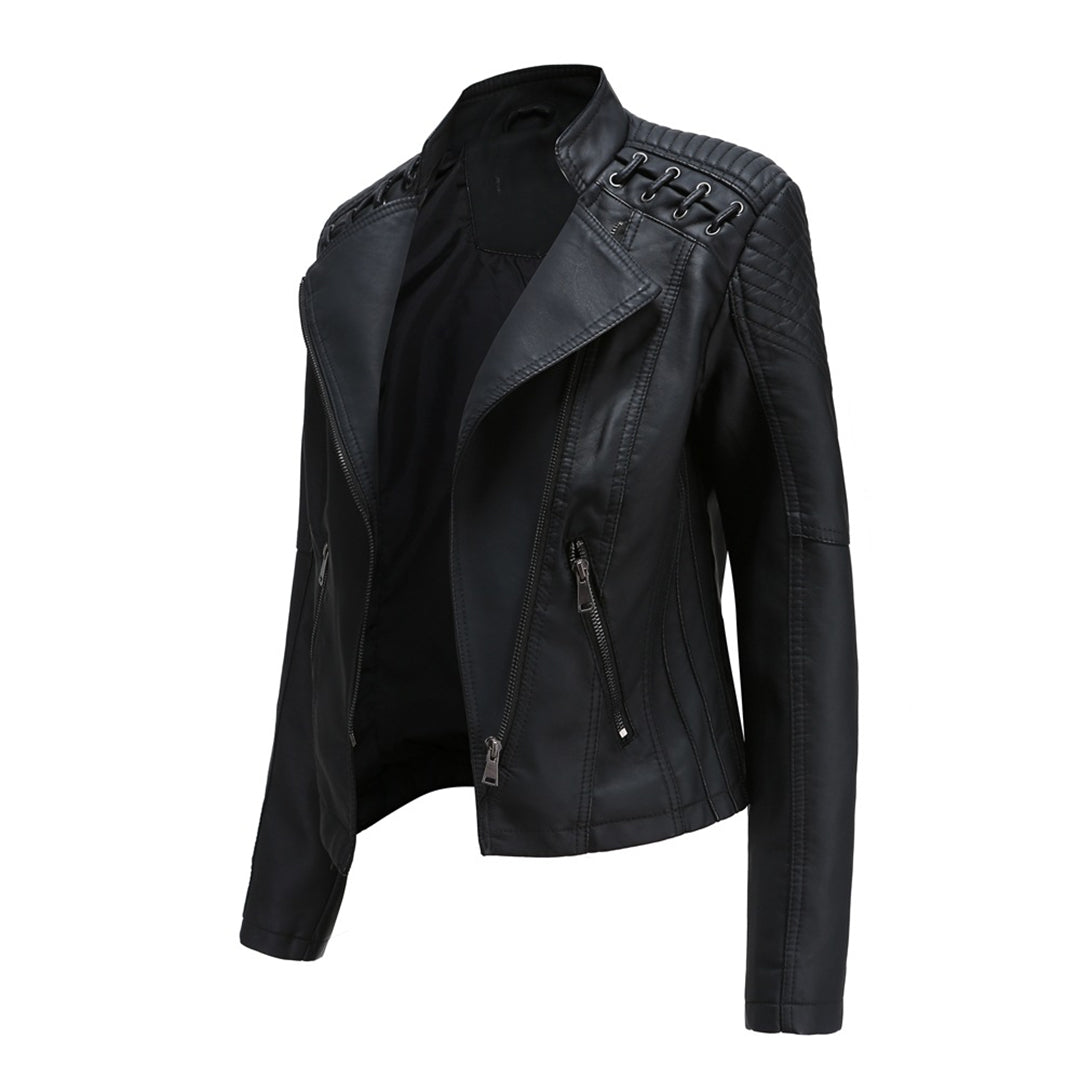 Annalena | Elegante Lederjacke mit Reverskragen