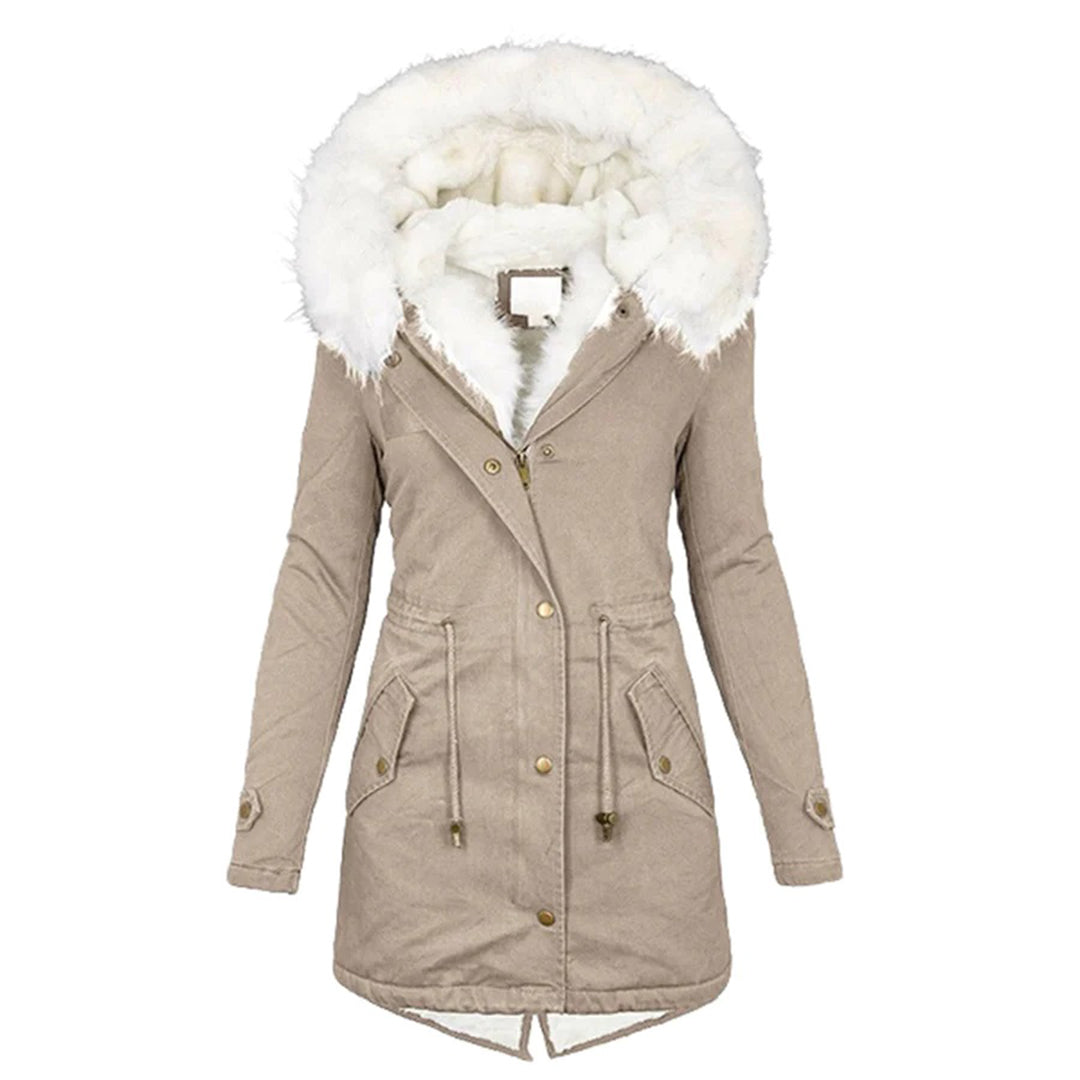 Ida | Übergangsjacke mit Fellfutter und kuscheliger Kapuze