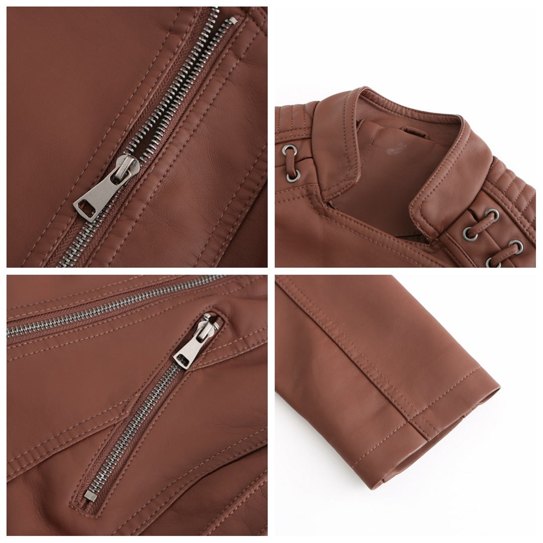 Annalena | Elegante Lederjacke mit Reverskragen