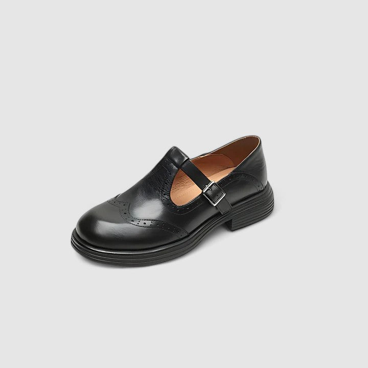 Anna-Kathrin | Klassische Richelieu-Schuhe mit Riemen