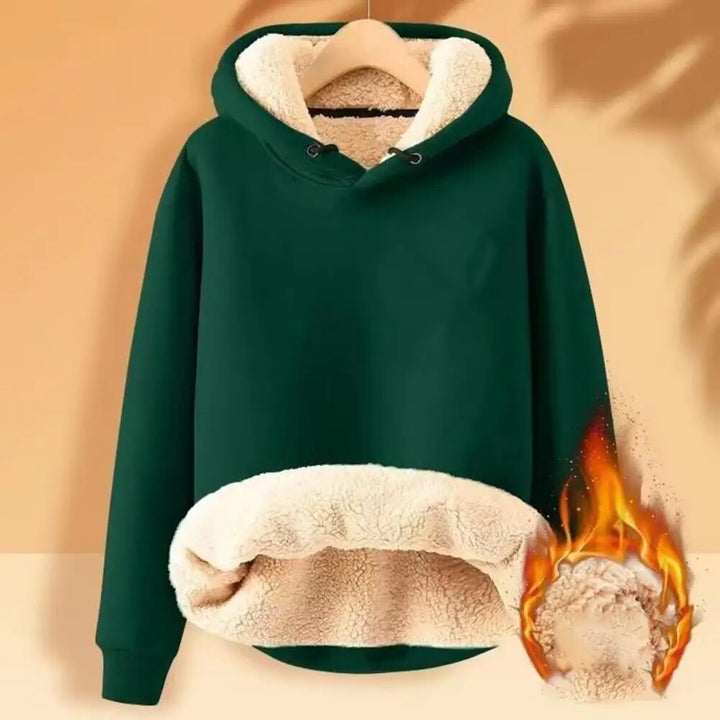 Walpurga | Sherpa-Fleece-Pullover mit Kapuze und Taschen