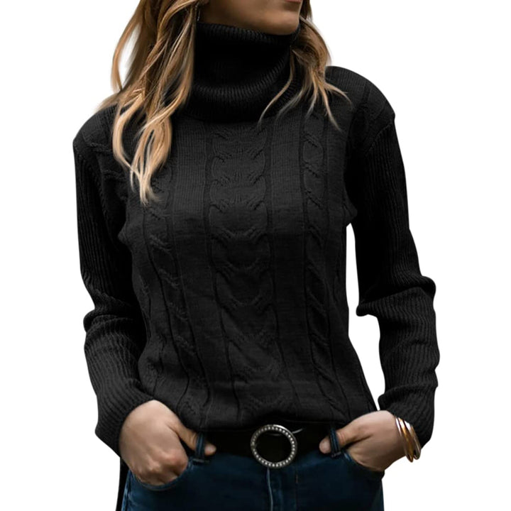 Konstantina | Rollkragenpullover mit Zopfmuster