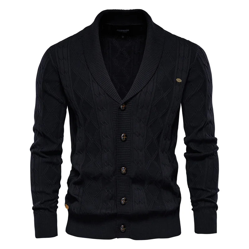 Herren-Cardigan mit Knopfleiste