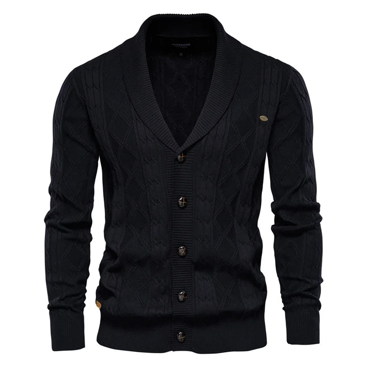 Herren-Cardigan mit Knopfleiste