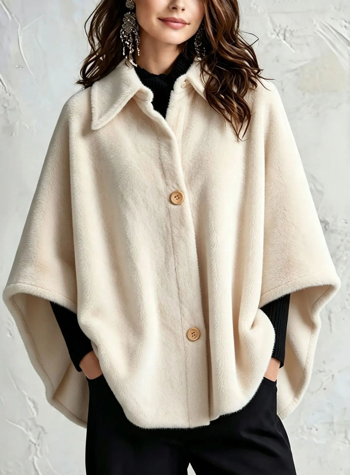Friedegard | Cape-Jacke für Damen mit Spitzkragen
