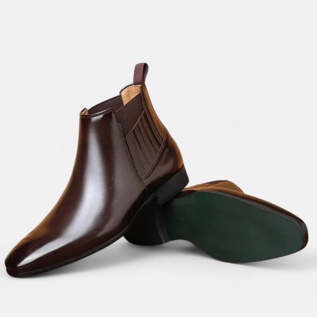 Leon | Stilvolle Herren-Stiefeletten aus Kunstleder