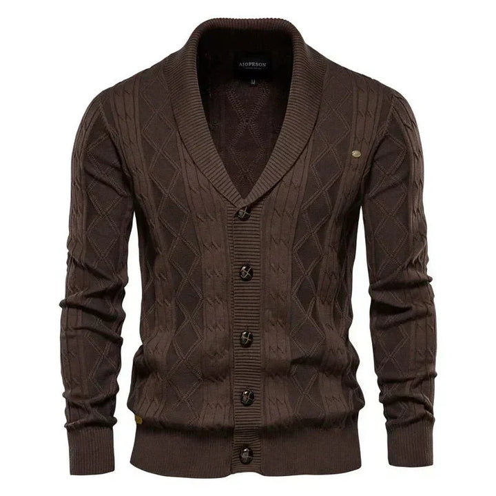 Herren-Cardigan mit Knopfleiste