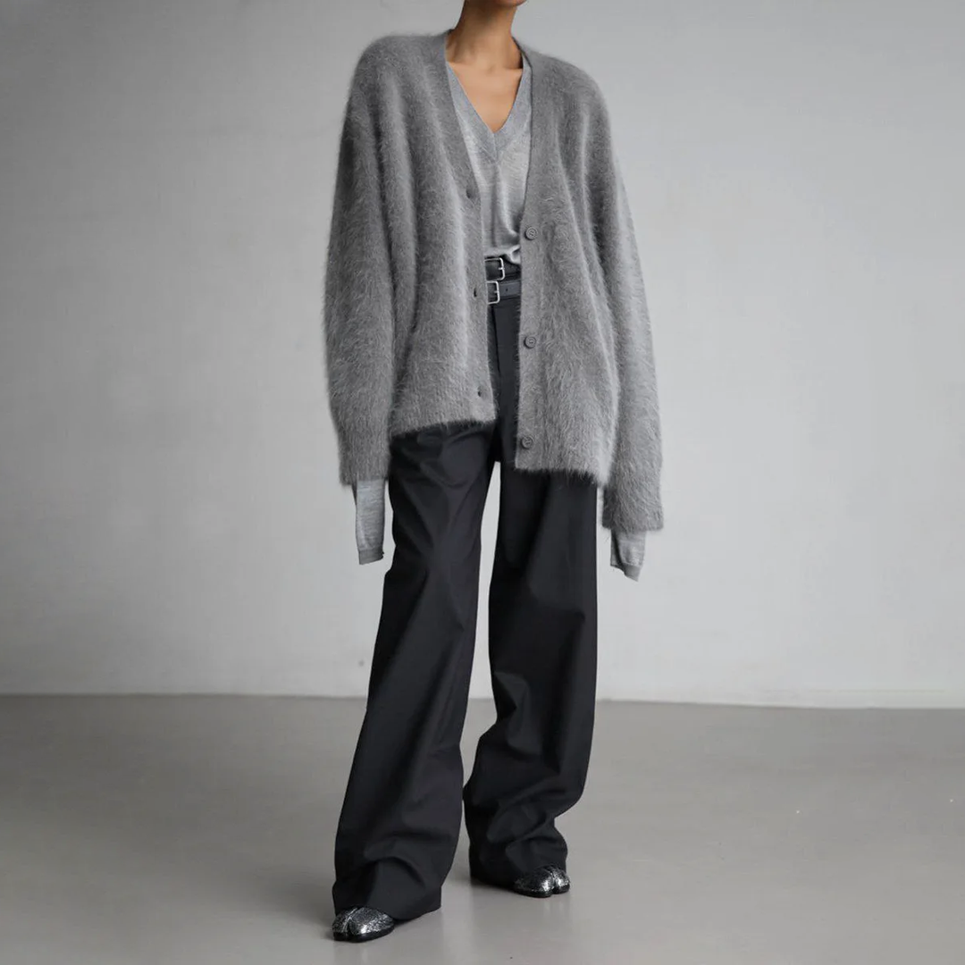 Lena-Lene | Klassische Strickjacke mit Knopfleiste