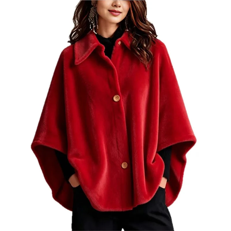 Friedegard | Cape-Jacke für Damen mit Spitzkragen