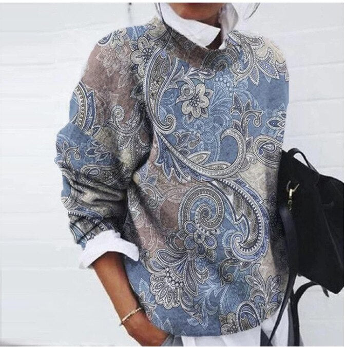 Wilfriede | Strickpullover mit mehrfarbigem Muster