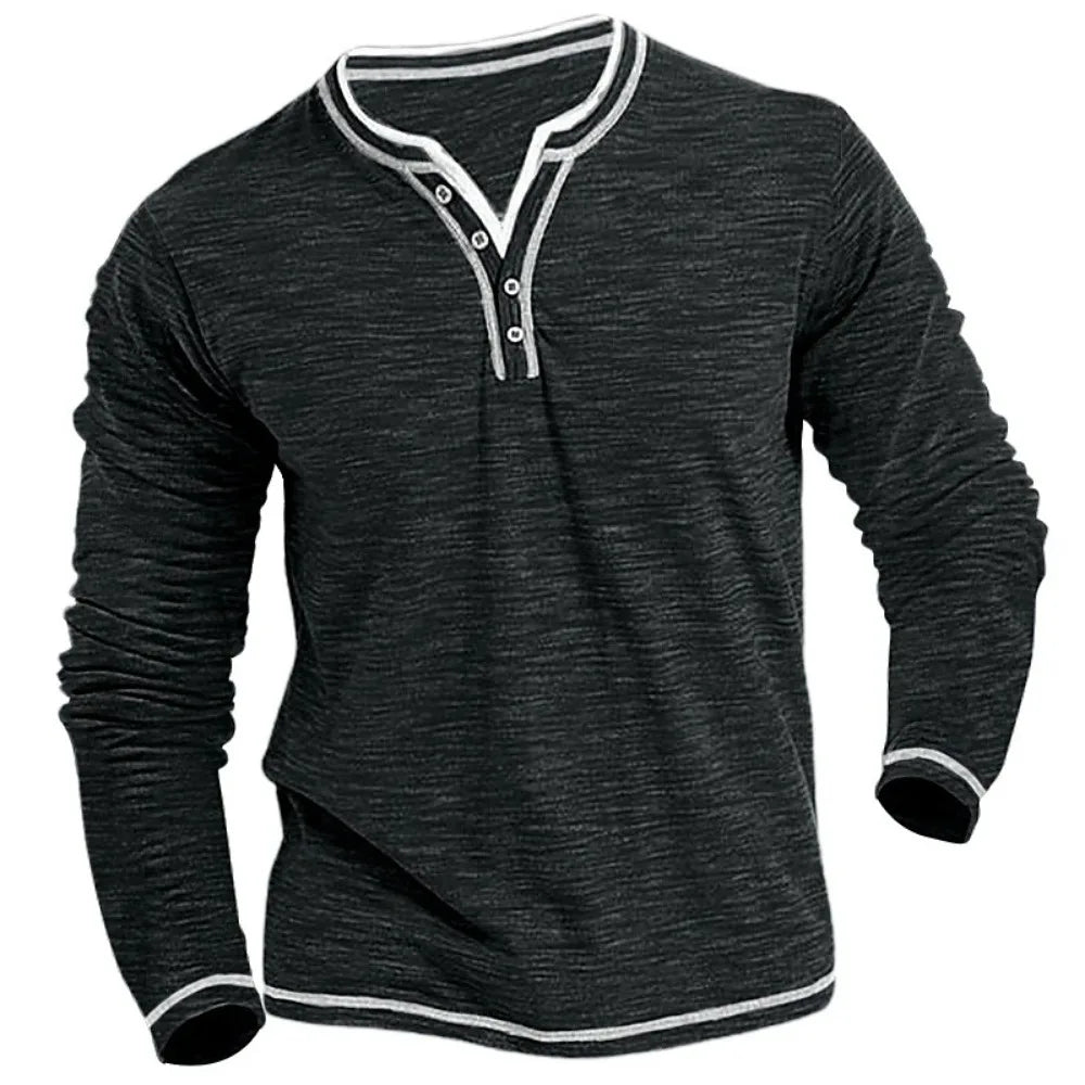 Werner | Langarmshirt mit V-Ausschnitt