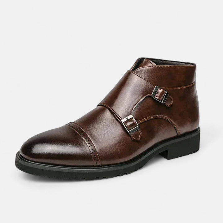 Leon | Monk Strap Stiefeletten aus Ecopelle