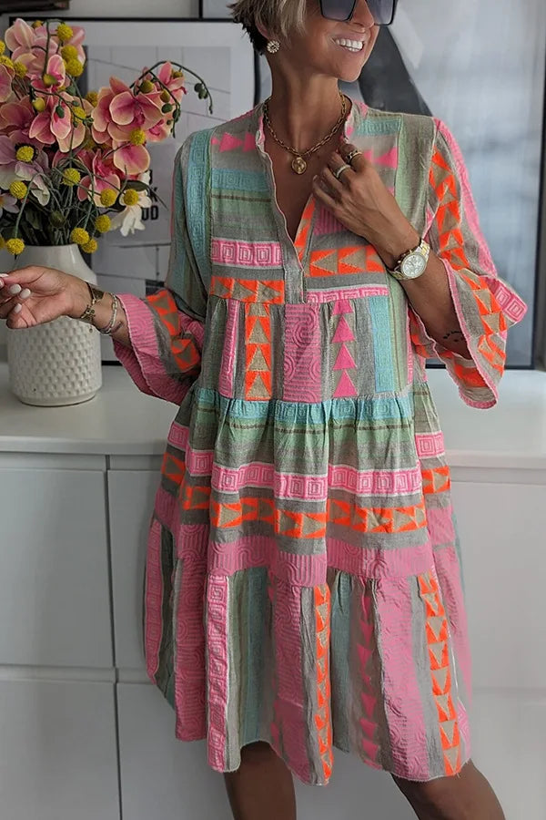 Emma | Artisan Leinen-Baumwoll-Wochenendkleid