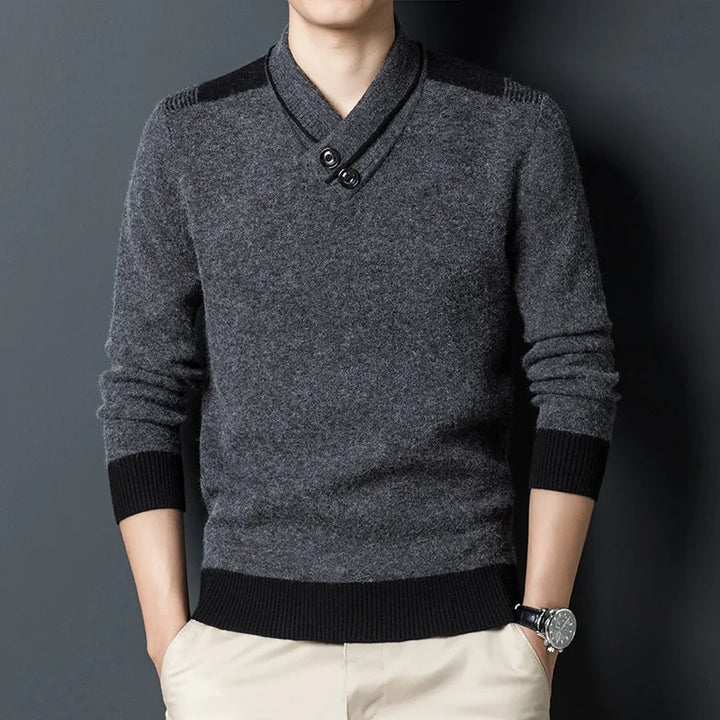 Selmar | Klassischer Pullover mit Knopfleiste