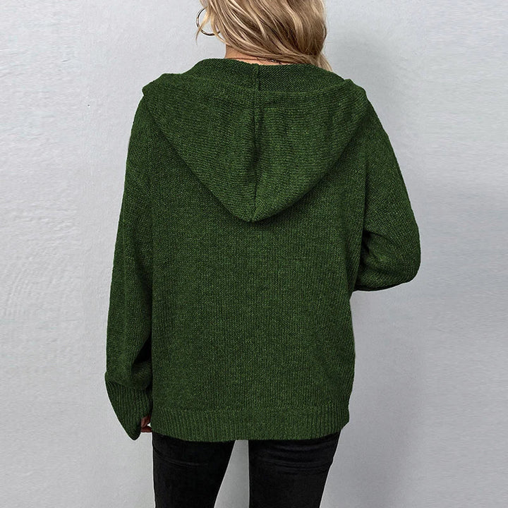 Cäcilie | Strickjacke mit Kapuze und Kordelzug