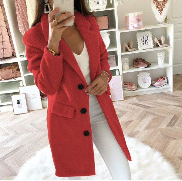 Sofia | Lange Winterjacke aus weichem Plüsch