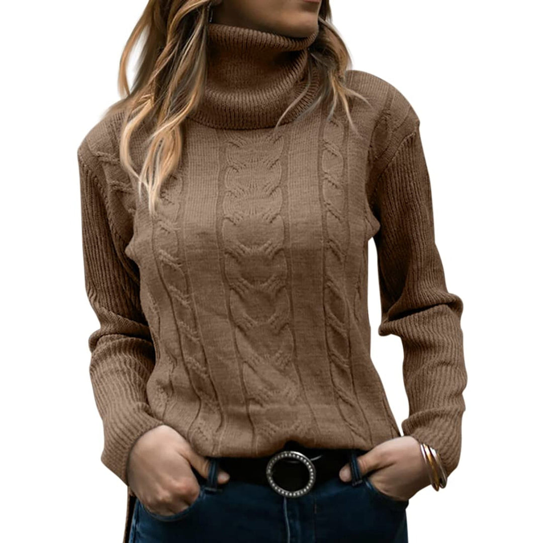 Konstantina | Rollkragenpullover mit Zopfmuster
