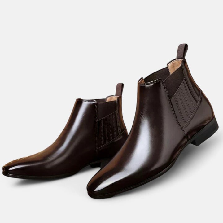 Leon | Stilvolle Herren-Stiefeletten aus Kunstleder