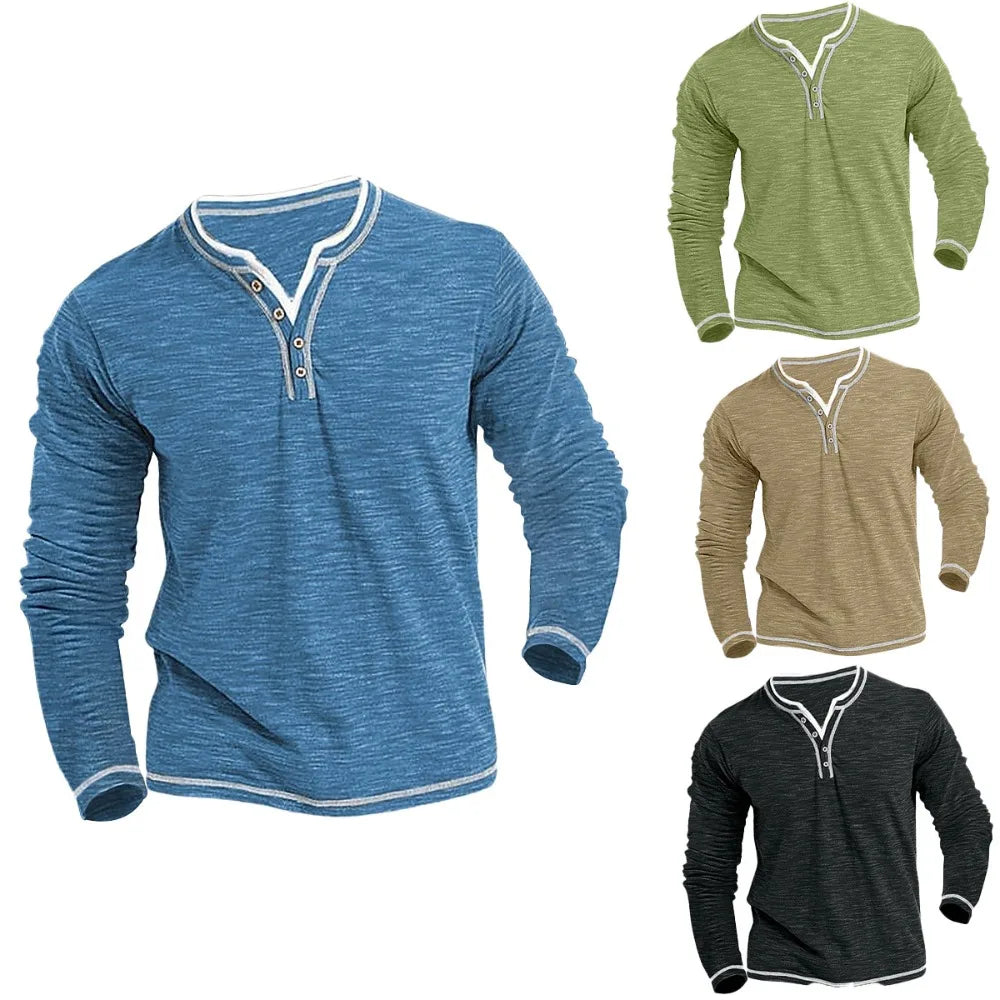 Werner | Langarmshirt mit V-Ausschnitt