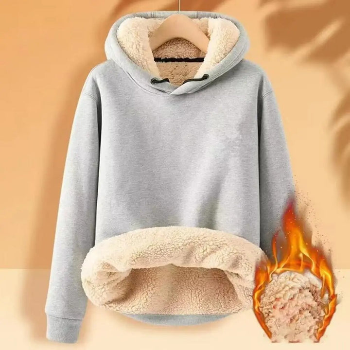Walpurga | Sherpa-Fleece-Pullover mit Kapuze und Taschen