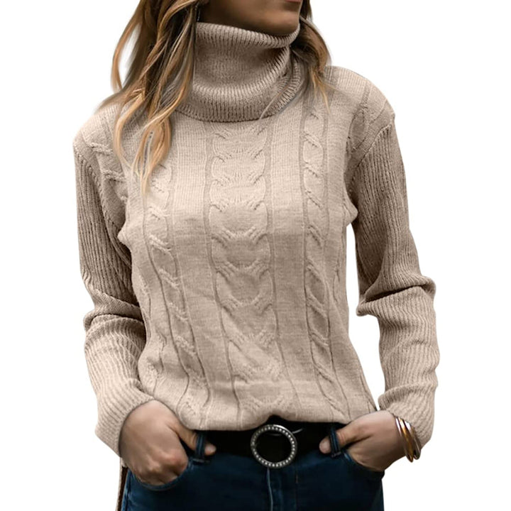 Konstantina | Rollkragenpullover mit Zopfmuster