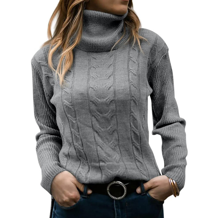 Konstantina | Rollkragenpullover mit Zopfmuster