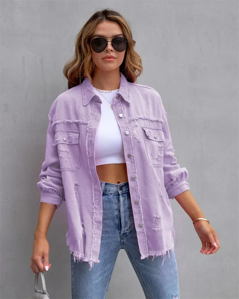 Felicitas | Jeansjacke im verwitterten Vintage-Look