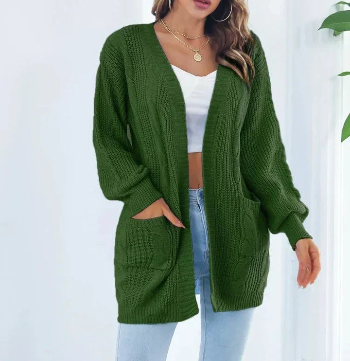Elsa-Minna | Lange Strickjacke mit lockerer Passform