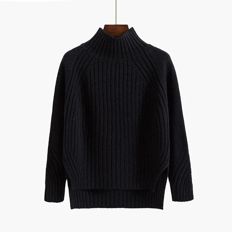 Ilse-Sophie | Kuscheliger Strickpullover mit hohem Kragen