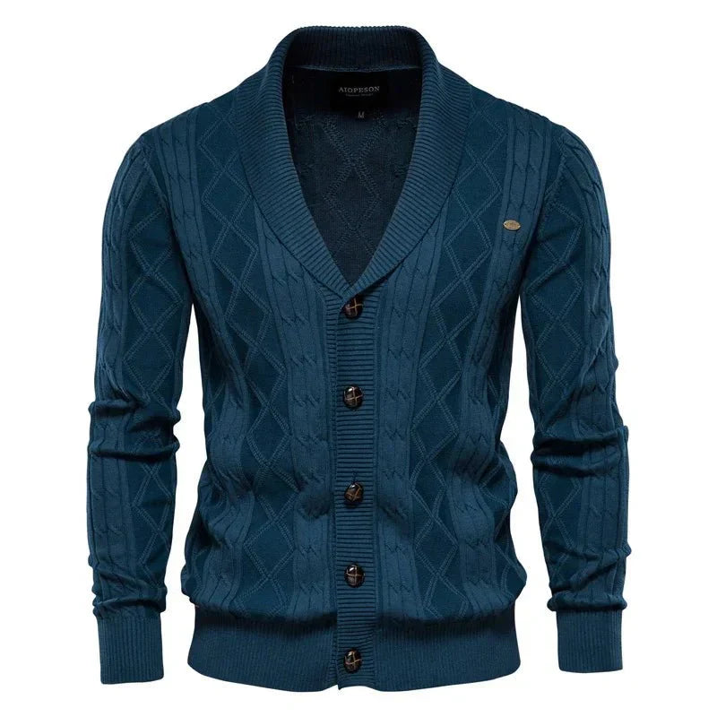 Herren-Cardigan mit Knopfleiste