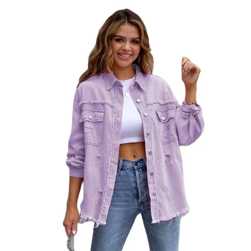 Felicitas | Jeansjacke im verwitterten Vintage-Look