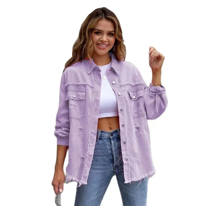 Felicitas | Jeansjacke im verwitterten Vintage-Look