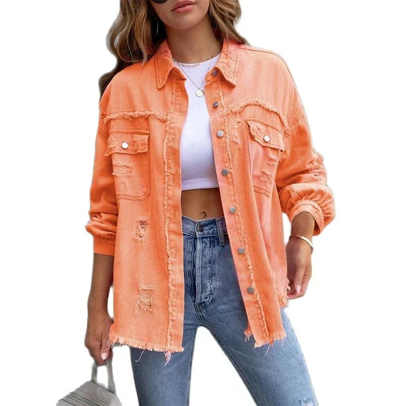 Felicitas | Jeansjacke im verwitterten Vintage-Look