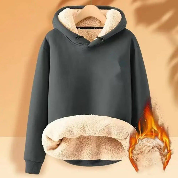 Walpurga | Sherpa-Fleece-Pullover mit Kapuze und Taschen