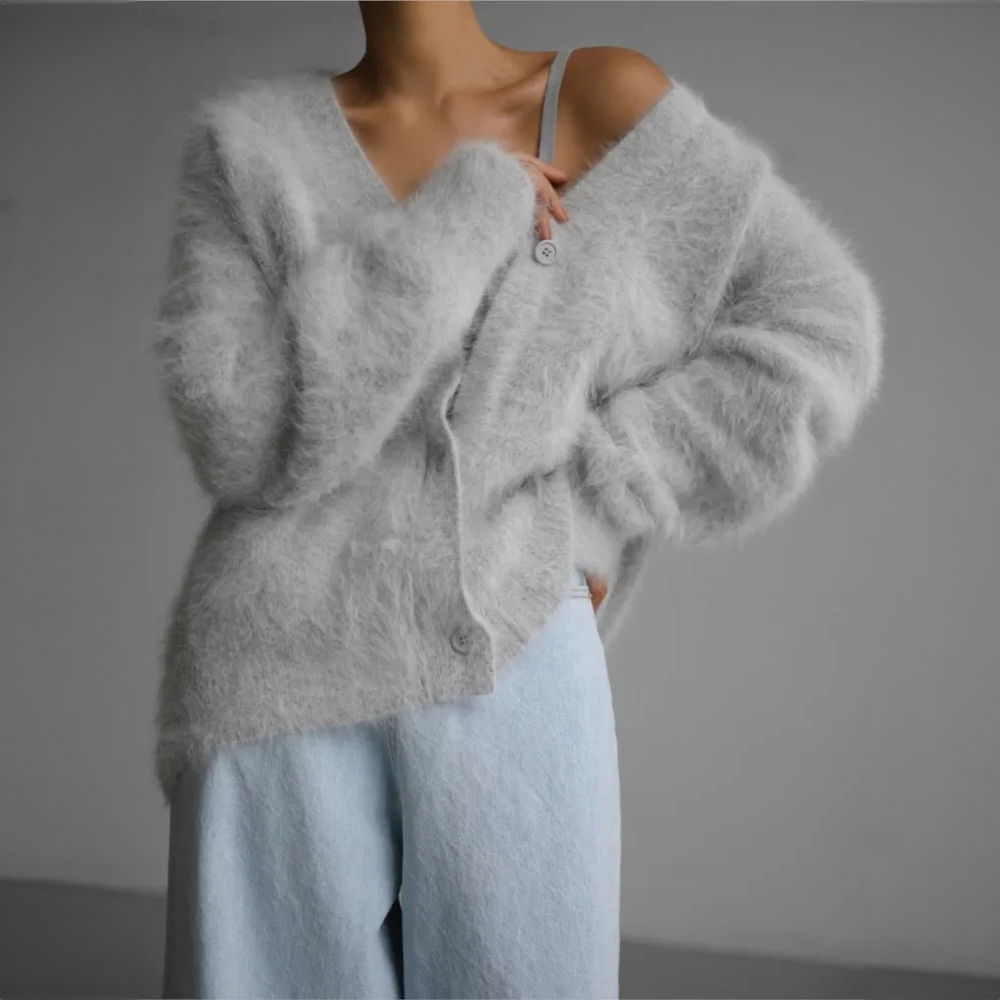 Lena-Lene | Klassische Strickjacke mit Knopfleiste