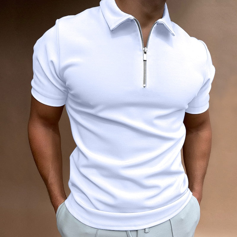 Evan | Zip-Poloshirt mit moderner Linie
