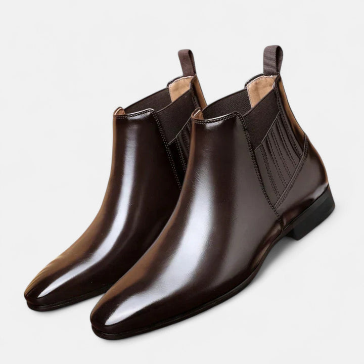 Leon | Stilvolle Herren-Stiefeletten aus Kunstleder