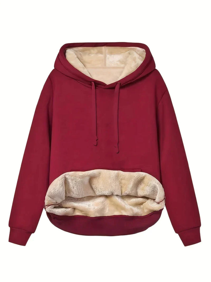 Gertrud | Winterpullover mit Fleecefutter und Kapuze