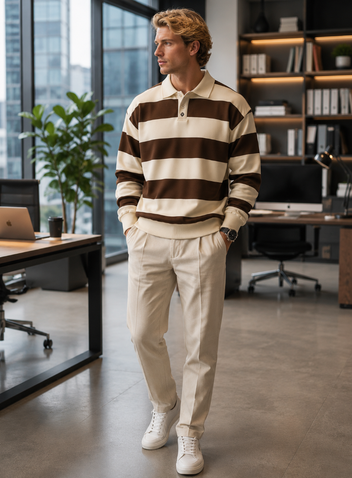 Sven | Lässiger Polo-Pullover